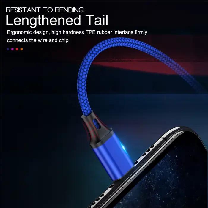 Câble USB Type C Synchronisation des Données Charge Rapide 3A pour Téléphone Mobile Android Samsung Huawei 25cm Court