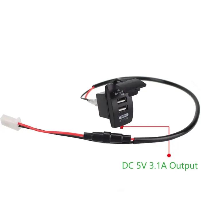 Chargeur de voiture double USB 5V 3.1A universel pour voiture moto voiture électrique ATV bateau occasion spéciale pour homme femme