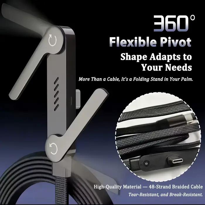 Câble de charge pliable avec support intégré