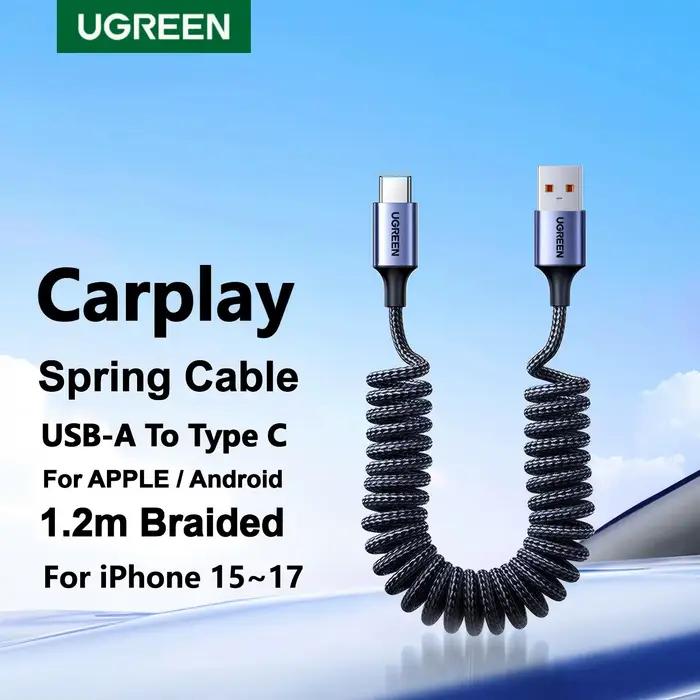 Câble USB-A vers Type-C tressé UGREEN pour voiture