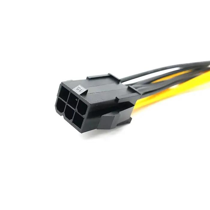 Câble d'alimentation PCI Express vers double PCIE 8 6 plus 2 broches pour carte graphique 6 broches polyvalent court 20 cm pour joueurs graphistes et professionnels