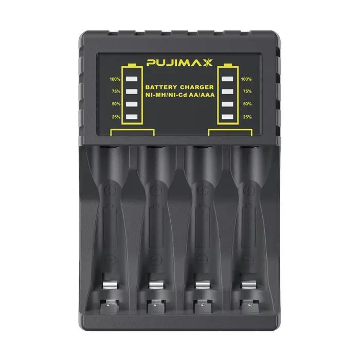 Chargeur de batterie intelligent à 4 emplacements avec indicateur LED