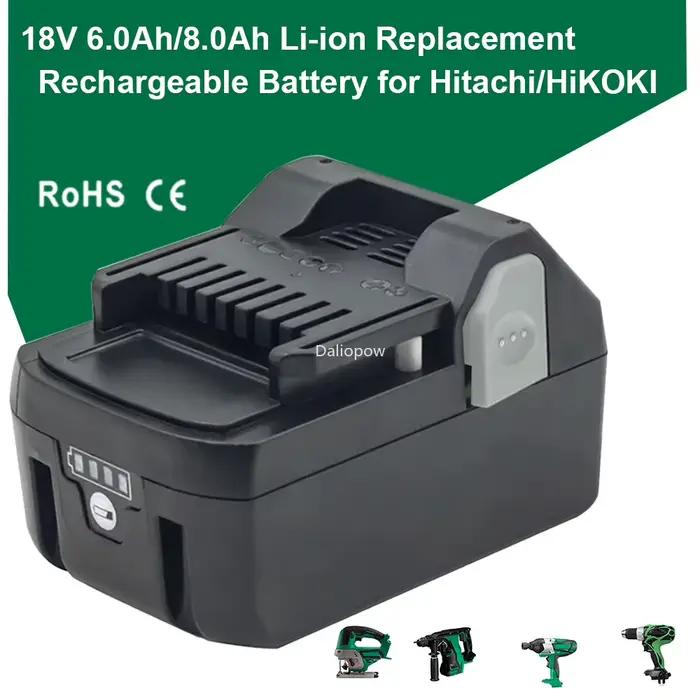 BSL1860 BSL1840 6.0Ah/8.0Ah 18V Li-ion batterie Rechargeable pour Hitachi/HiKOKI outil électrique DS18DBL WH18DBDL