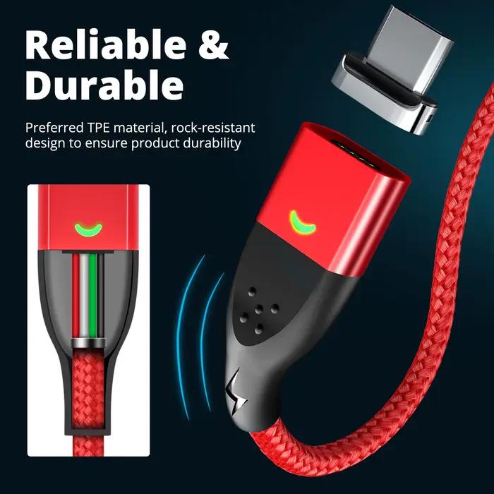 FONKEN câble magnétique Type C câble de Charge magnétique Micro USB câble de chargeur magnétique pour Xiaomi Samsung Huawei câbles de téléphone portable