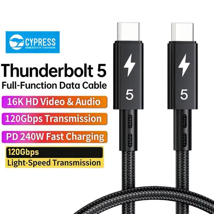 Nouveau câble Thunderbolt 5 120 Gbps PD 240 W