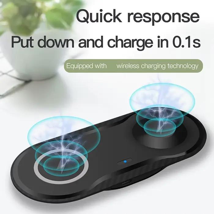 Chargeur sans fil 2 en 1 Touriste pour iPhone