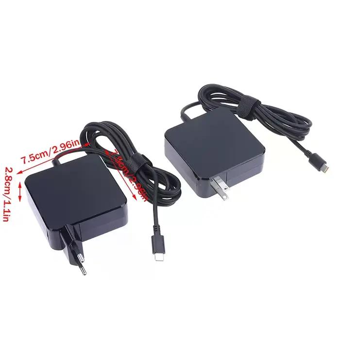 Adaptateur secteur USB-C PD 65W 20V 3.25A pour téléphones et ordinateurs portables