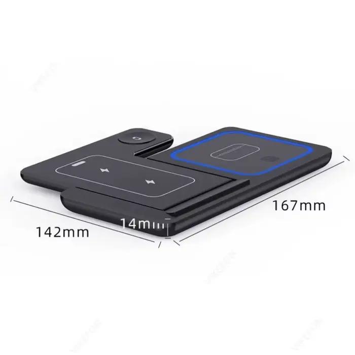 Station de charge sans fil pliable 3-en-1 pour iPhone 17 16 15 14 13 12 Pro Max