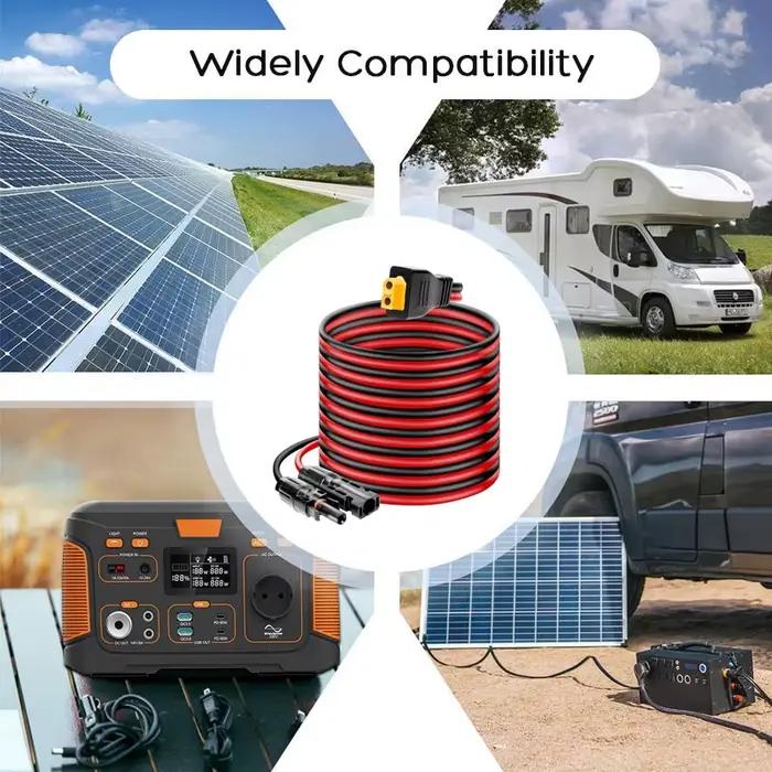 Câble adaptateur panneau solaire 6m 3m 12AWG vers XT60 pour générateur