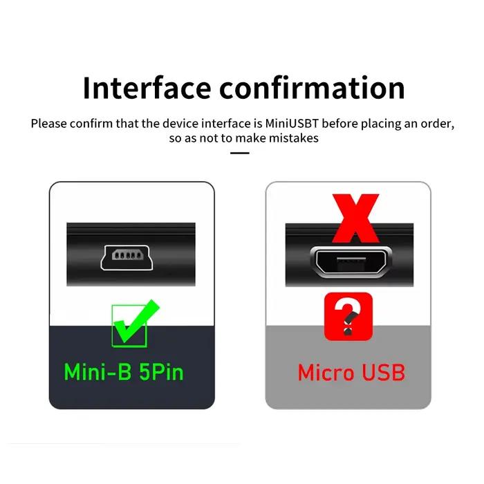 Câble de Type C vers Mini USB Ultra court USB C
