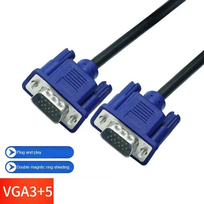 Câble VGA mâle à mâle de haute qualité pour ordinateur, moniteur, projecteur et télévision - 1,5m, 1,8m, 3m, 5m, 10m, 15m