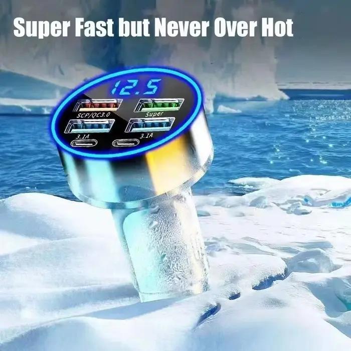 Chargeur de voiture 350W USB PD QC3.0 USB C