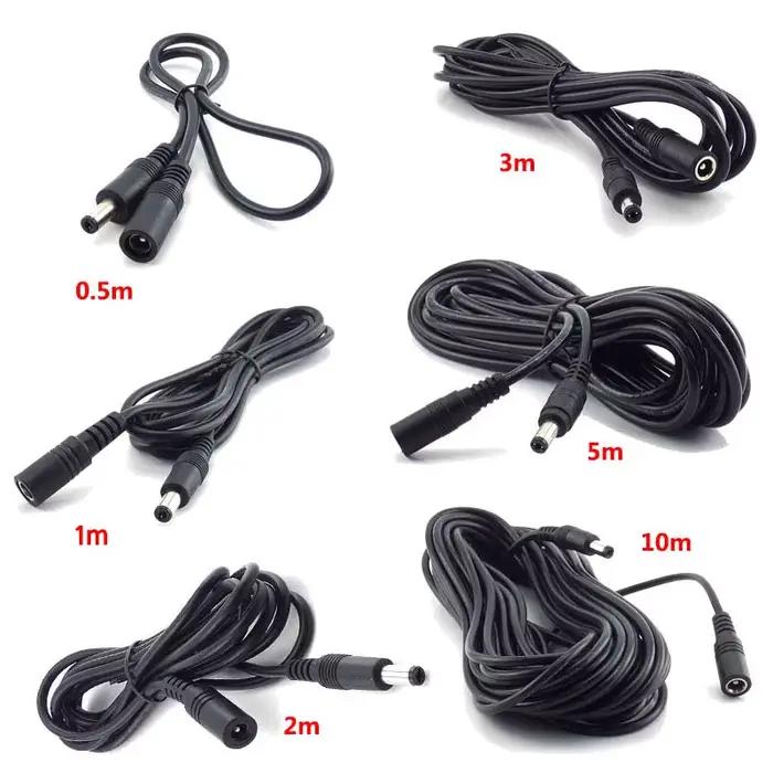 Câble d'alimentation d'extension DC 12V mâle à femelle blanc noir pour caméra de vidéosurveillance bande lumineuse LED routeur occasions spéciales