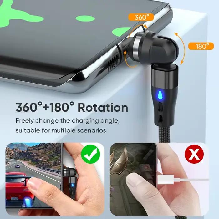 AUFU – câble magnétique USB C vers Type C 60W PD