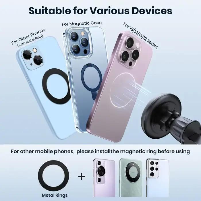 Support magnétique pour téléphone de voiture TOPK Mag-Safe