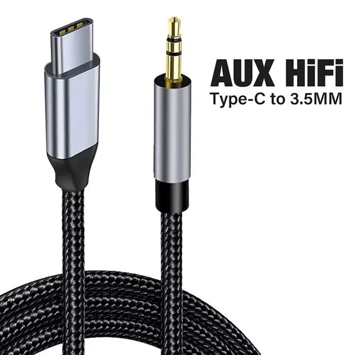 Câble Audio AUX de voiture type-c USB C à Jack 3.5mm