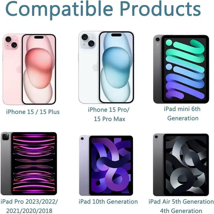 Câble de chargeur rapide 60W PD USB-C pour Apple iPhone 17 Pro Max 16 15 Plus 14 13 12 11 X XS charge rapide nylon résistant en plusieurs couleurs et longueurs