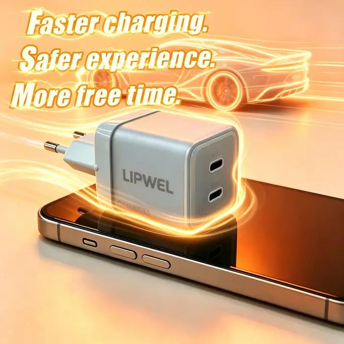 Chargeur rapide à double port USB-C 45 W