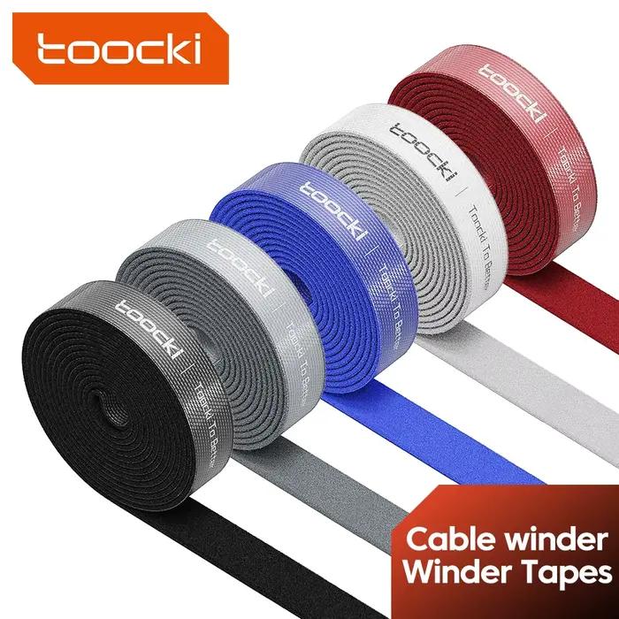 Organisateur de câbles Toocki 5M en plastique pour iPhone Xiaomi Huawei gestion des câbles facile à utiliser pour bureau et ordinateur portable occasions spéciales