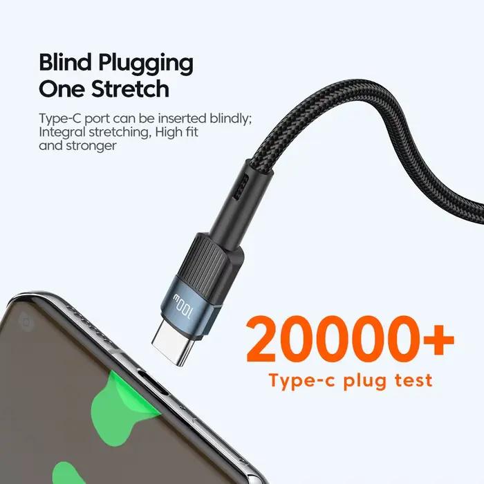 Câble Essager PD 100W Quick Charge 3.0 USB C à USB-C pour recharge rapide et synchronisation de données rapides pour smartphones et ordinateurs portables