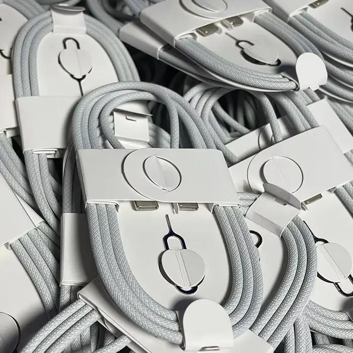 1/10/30 pièces câble de tissage Original 60W Type C pour Apple iPhone 16 15 14 13 17 Pro Max 17 Air USB-C charge rapide 1M câbles de téléphone