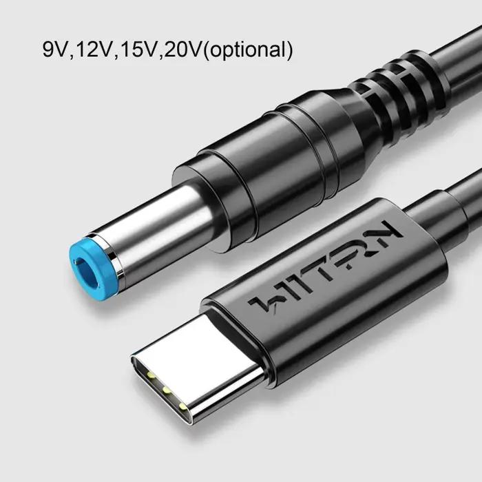 Câble d'alimentation USB C Type C PD à 9V 12V 15V 20V 5.5x2.5mm