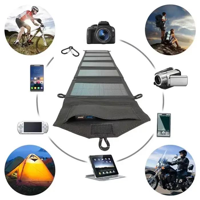 Chargeur solaire robuste 500W à 4 sections