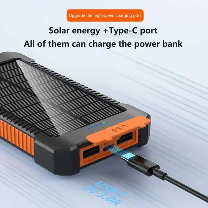 Batterie Externe Solaire Portable Lenovo 50000 mAh Grande Capacité Charge Ultra-Rapide pour Huawei Samsung 2026