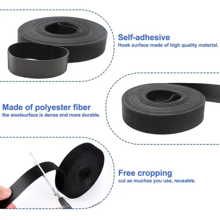Attaches-câbles en nylon noir de 5 m/rouleau
