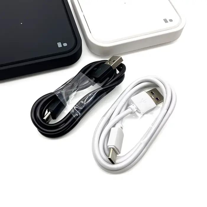 Samsung Galaxy S25 S24 S23 S22 S21 S20 Ultra S10 + chargeur sans fil 15W Qi tapis de charge sans fil rapide pour 15 14 13 12 Pro Max