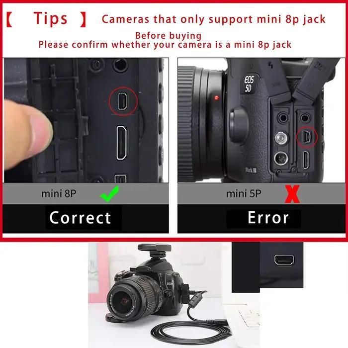 Câble de données USB UC-E6(8 broches) pour Nikon COOLPIX P310 P510 J1 V1 S100 AW100 S1200pj S6200 S8200 P7100 L24 L120 S3100 S4100 S9100