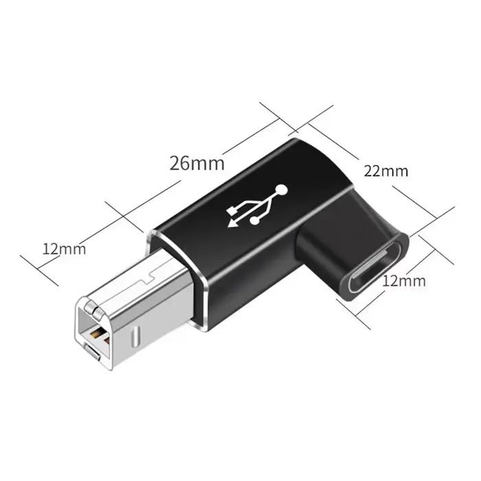 NNBILI USB B mâle vers USB Type C femelle adaptateur pour Scanner imprimante convertisseur USB transfert