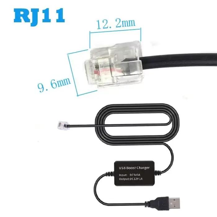 Câble USB vers RJ11 optimisé pour les détecteurs de radar avec prise DC55X21