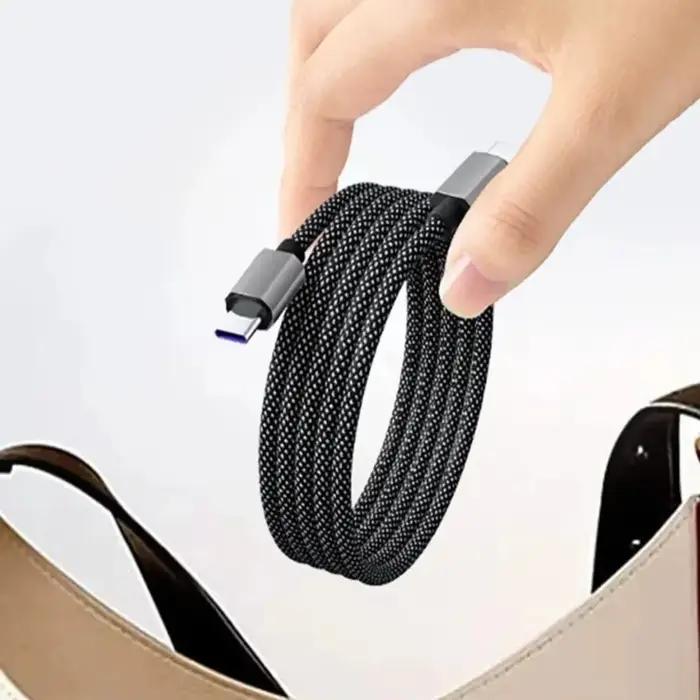 Câble de charge rapide USB C vers C KEBIDU à aspiration magnétique anti-enroulement 65W