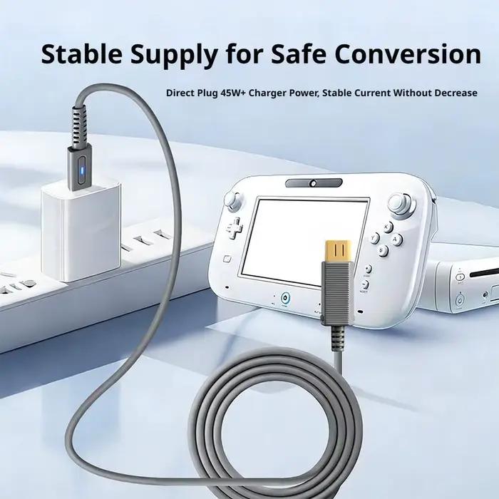 Câble de charge USB-C vers Wii U de 1