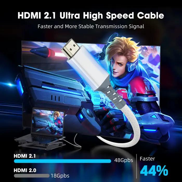 Câble HDMI 8K Blanc