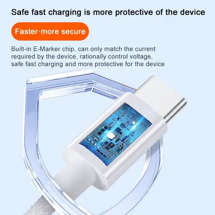 100W tissage câble USB de charge rapide pour Apple iPhone 14 13 12 11 17 Air 15 16 Pro Max Plus