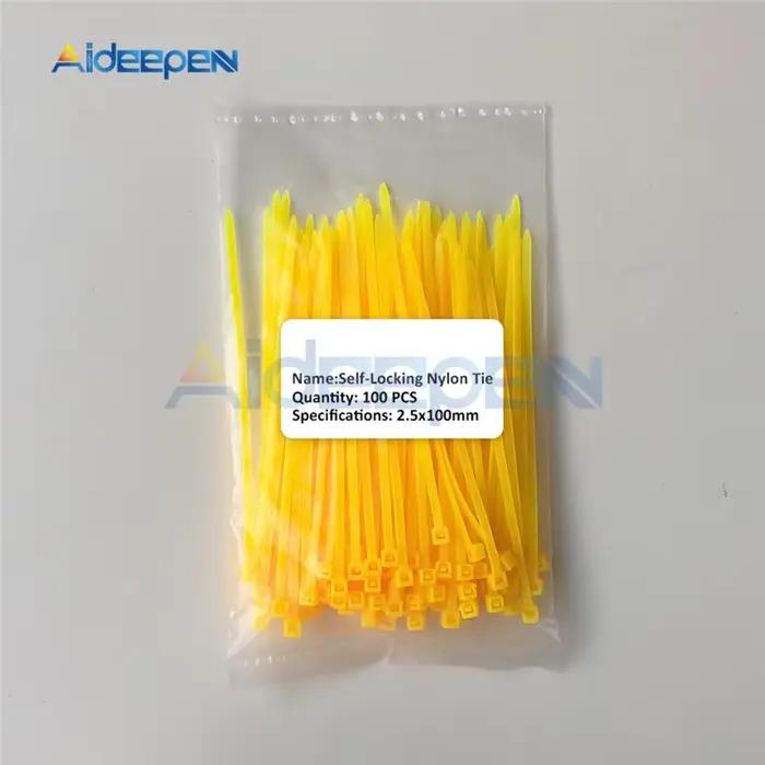 Lot de 100 attaches-câbles en plastique antidérapantes de 2