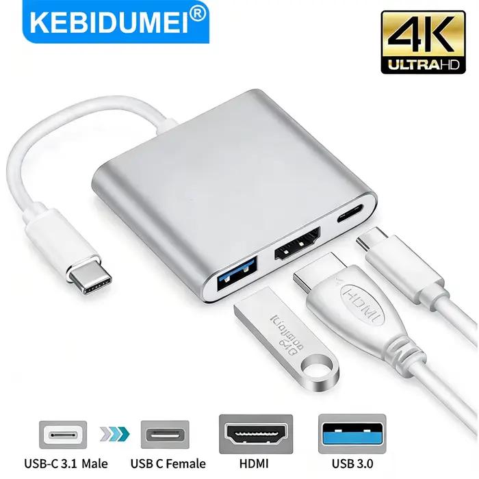 Adaptateur USB-C vers HDMI 3 en 1