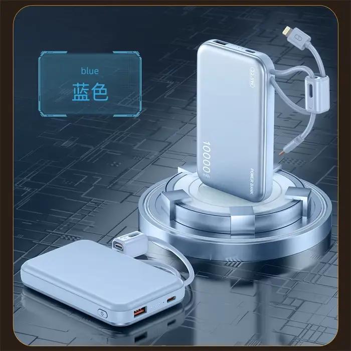 Batterie externe 20000mAh avec câbles intégrés
