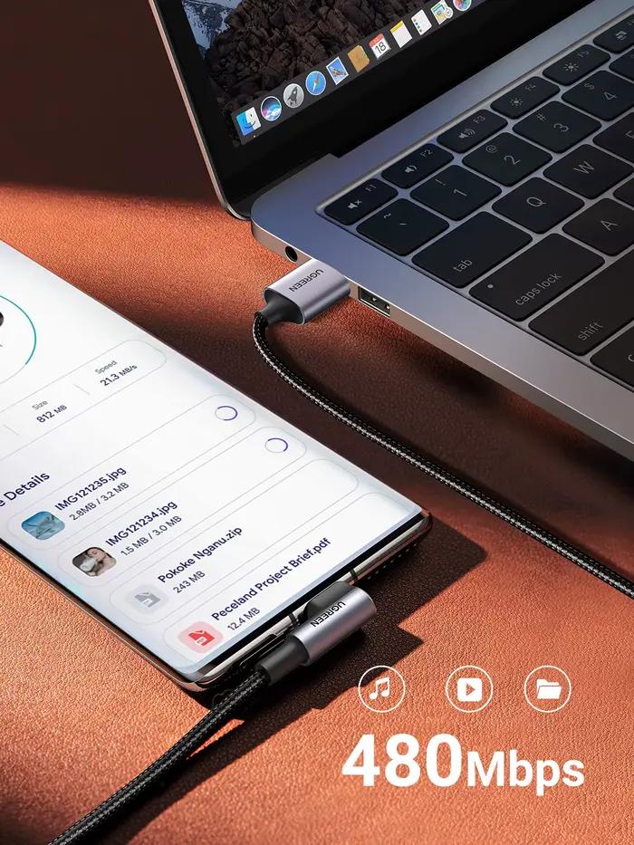 UGREEN 90 ° Câble USB-C coudé en L pour iPhone 17