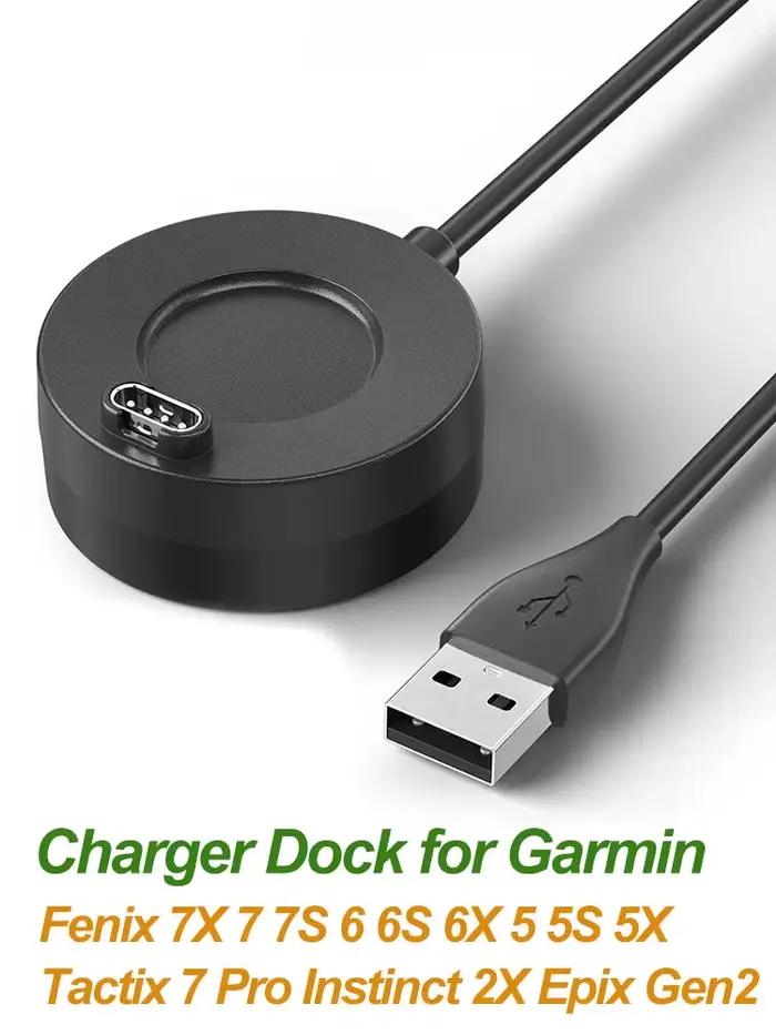 Station de chargement 2025 pour Garmin Fenix 5 5s 5X 6 6S 6X 6Pro 7 7X Plus 8 / Venu 2 2S Sq Vivoactive 3 4