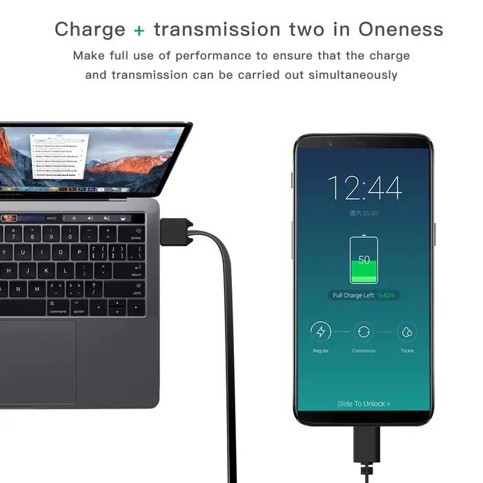 Câble à ressort de charge rapide USB Type C