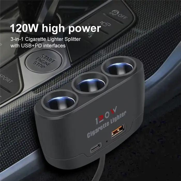 Adaptateur de chargeur de voiture 120W