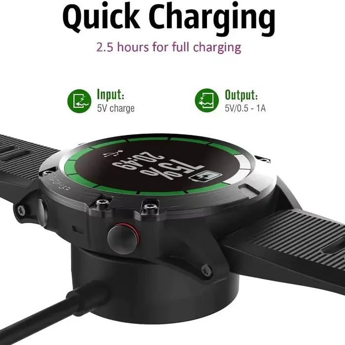 Station de chargement 2025 pour Garmin Fenix 5 5s 5X 6 6S 6X 6Pro 7 7X Plus 8 / Venu 2 2S Sq Vivoactive 3 4