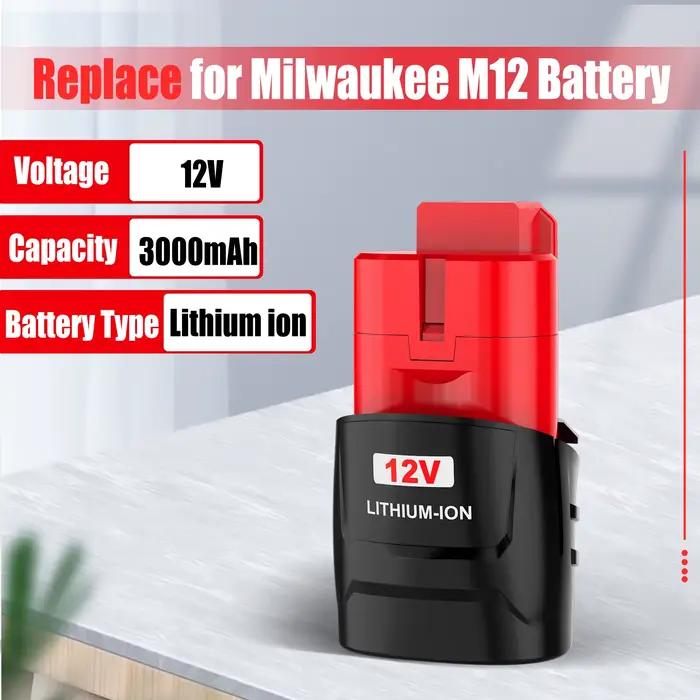 Pour batterie Milwaukee M12/M18 3.0Ah/6.0Ah/9.0AH 12V/18V