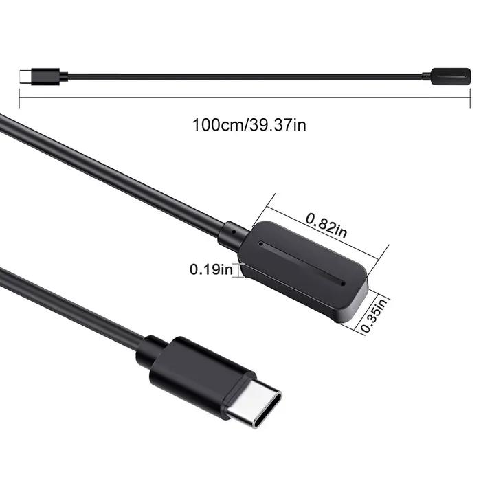 Câble de chargement USB C 1M pour Polar Vantage M3 V3 Compatible ABS PVC Nylon Noir Blanc Bleu Rouge Smartwatch Charge Rapide