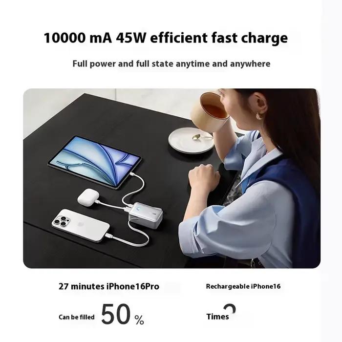 ANKER S1 ANKER A1638 45W 10000MAH chargeur Portable rapide 235g batterie externe légère livrée avec câble de données de 70CM PD charge rapide