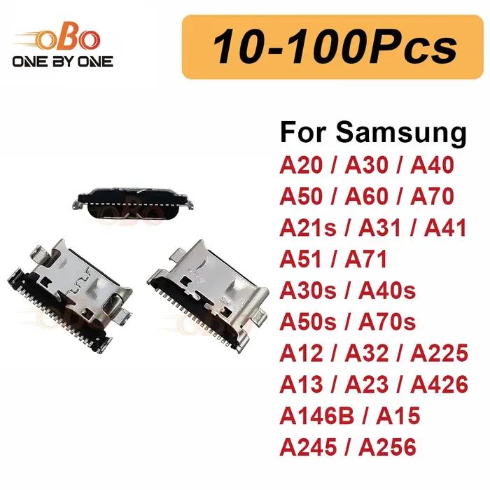 Connecteur de charge USB pour Samsung A20 A30 A40 A50 A60 A70 A12 A32 A13 A23 A15, 10 à 100 pièces, prise de charge, réparation