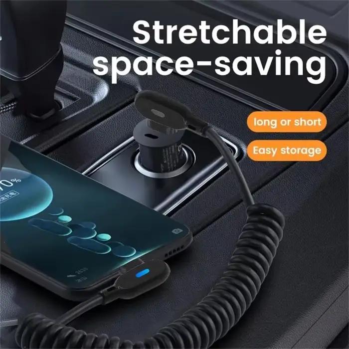 Lumière LED respirante 90 ° Câble de charge USB-C à ressort coudé 1M/1.5M